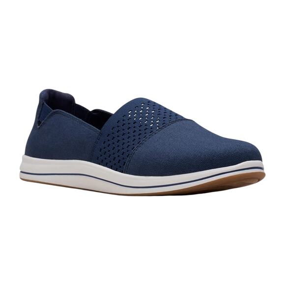 Clarks Women's Cloud Steppers Breeze Vibe Casual Flats Navy Size 5 1/2 M - Picture 1 of 6